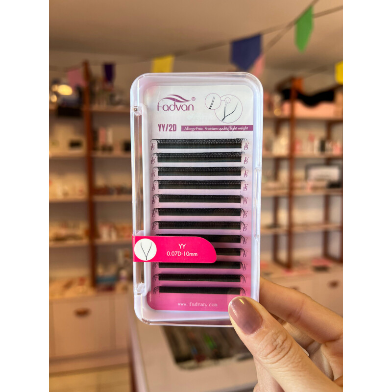 Cílios Y Volume Brasileiro Fadvan 0.07 D Tamanho:10mm