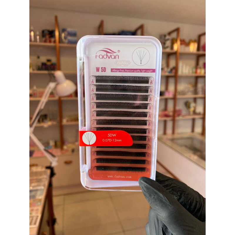 Cilios W 5D Fadvan Volume Egípcio 0.07 D Tamanho:12mm