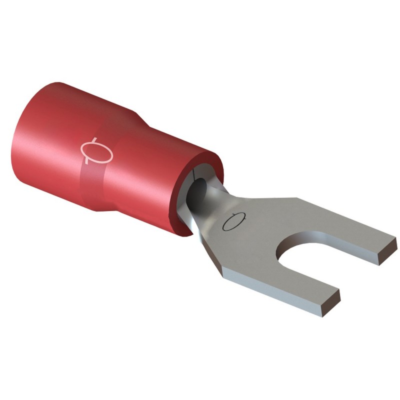 TERMINAL FORQUILHA 0,50-1,50MM (22-16AWG) PRE-ISOLADO VM F=3MM 1/8 (M3)