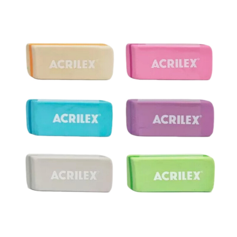 BORRACHA PASTEL COLORIDA ACRILEX UNIDADE