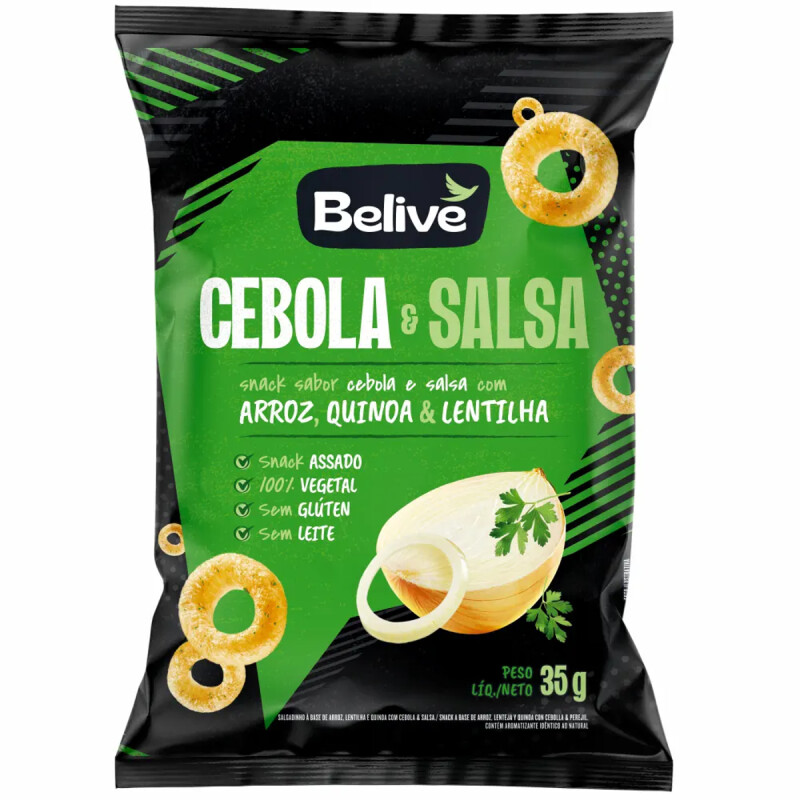 Snack de Arroz Sem Glúten Sem Lactose Cebolsa e Salsa 35g