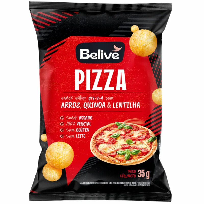 Snack de Arroz Sem Glúten Sem Lactose Pizza 35g