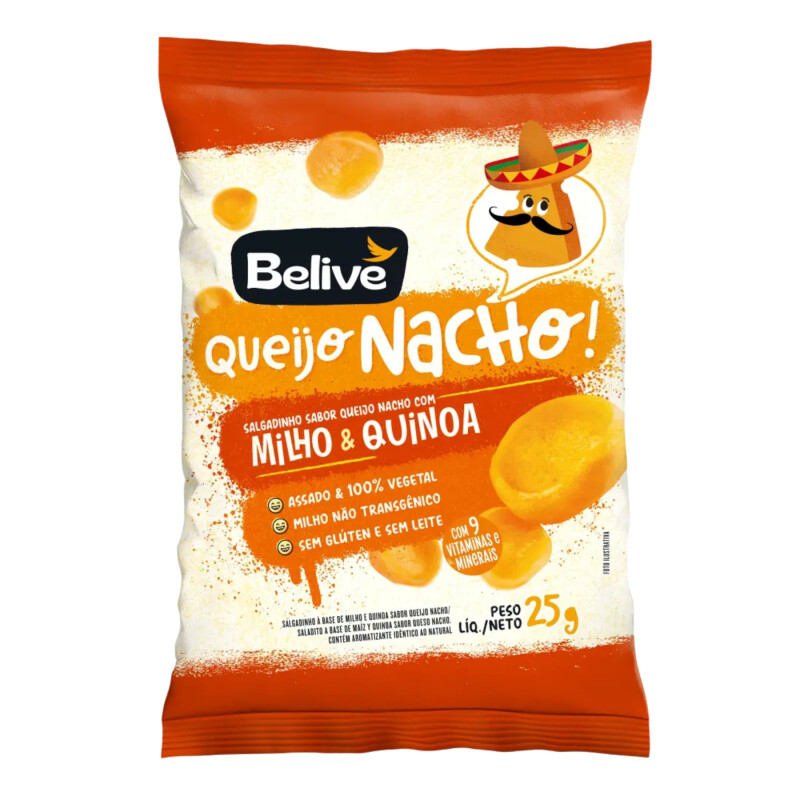 Salgadinho de Milho/Quinoa Queijo Nacho 25g