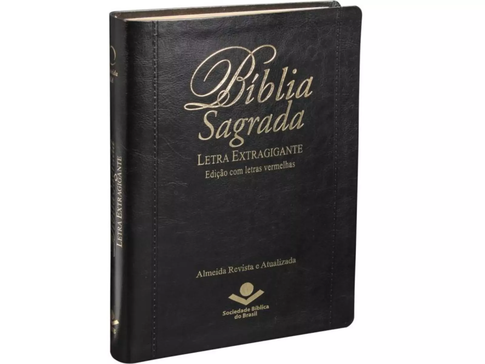 Bíblia Sagrada Letra Extragigante | Capa Luxo Preta Almeida Revista e Atualizada com Índice