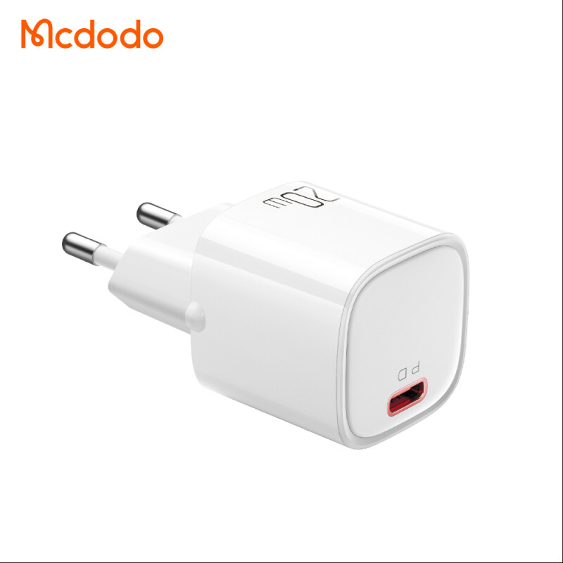 Carregador Turbo Mcdodo 20W USB-C p/ Smartphone Cor:Branco