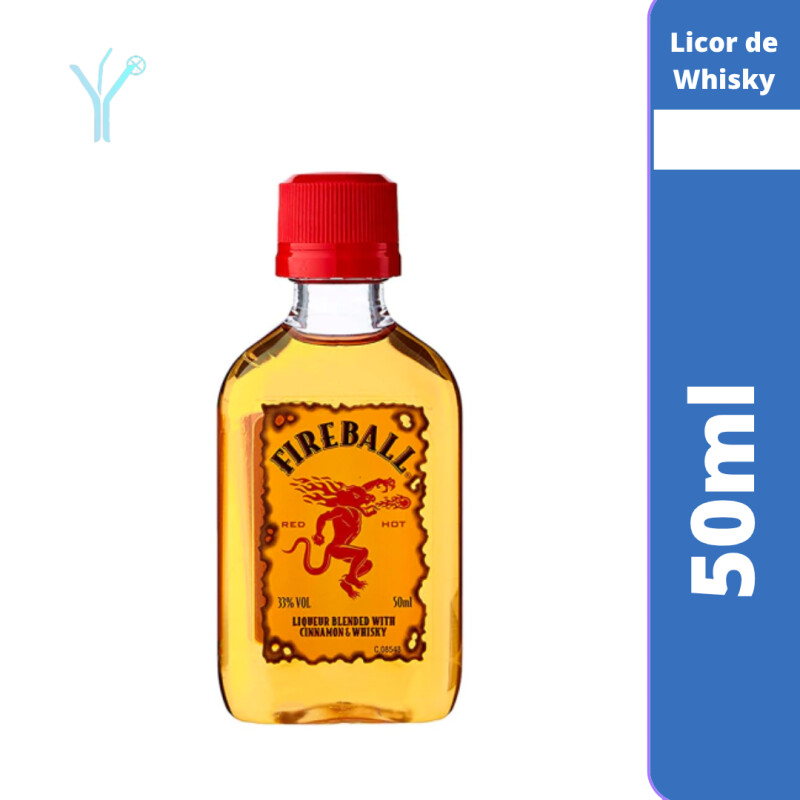 WHISKY FIREBALL CINNAMON ( CANELA ) 50ML MINIATURA