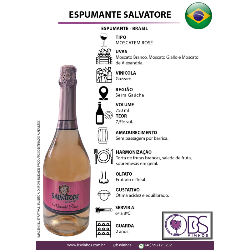 SALVATORE ESPUMANTE GAZZARO MOSCATEL ROSÉ 750ml