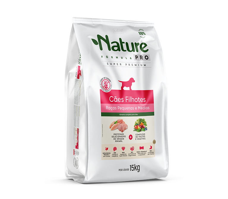 Nature Fórmula PRO Cães Filhotes Raças Pequenas e Média 2,5kg
