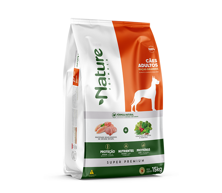 Nature Fórmula Super Premium Cães Adultos Raças Grandes 15kg