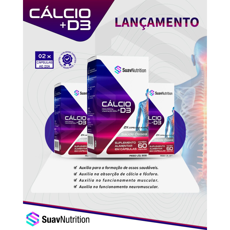 CALCIO 600 + D3 400 60 CPS SUAVNUTRITION