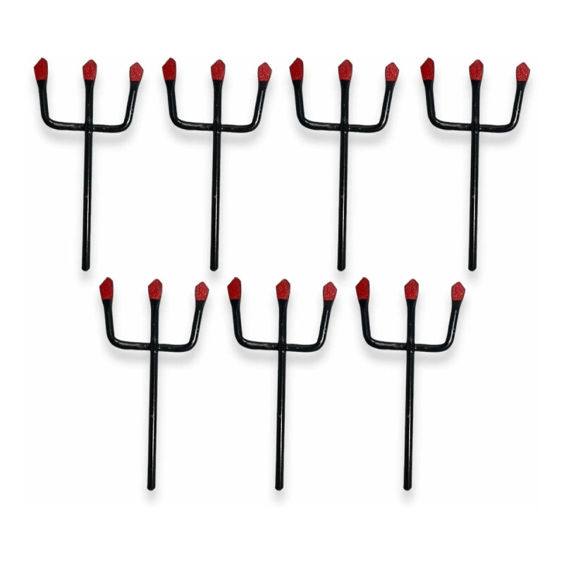 MELI Kit 7 Tridente Garfo Exú Umbanda Candomblé Ritual Oferenda
