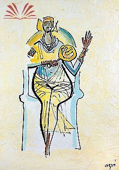 Oxum- Da Série Iconografia dos Deuses Africanos no Candomblé da Bahia - Hector Julio Paride Bernabó - Hector Carybé - Carybe