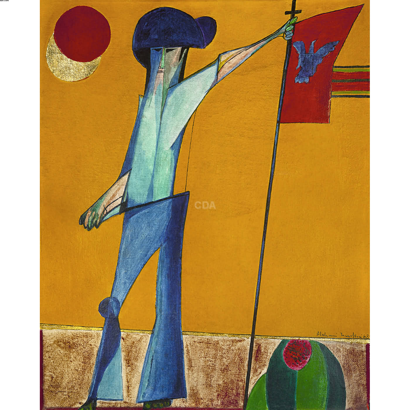 Cangaceiro e bandeira - Aldemir Martins