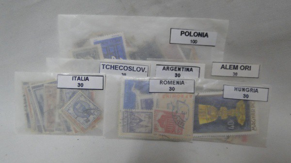 280 SELOS DIFERENTES - PAISES: POLÔNIA (100), ALEMANHA ORIENTAL - TCHECOESLOVÁQUIA - ROMÊNIA - HUNGR