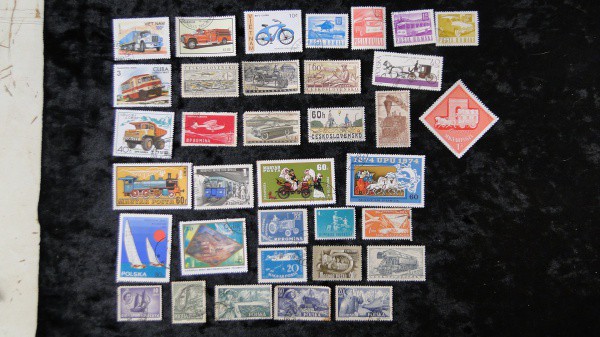 TEMÁTICA TRANSPORTES: CONJUNTO DE 35 SELOS DIFERENTES, DE DIVERSOS PAÍSES - VEJA TODAS AS FOTOS - LI