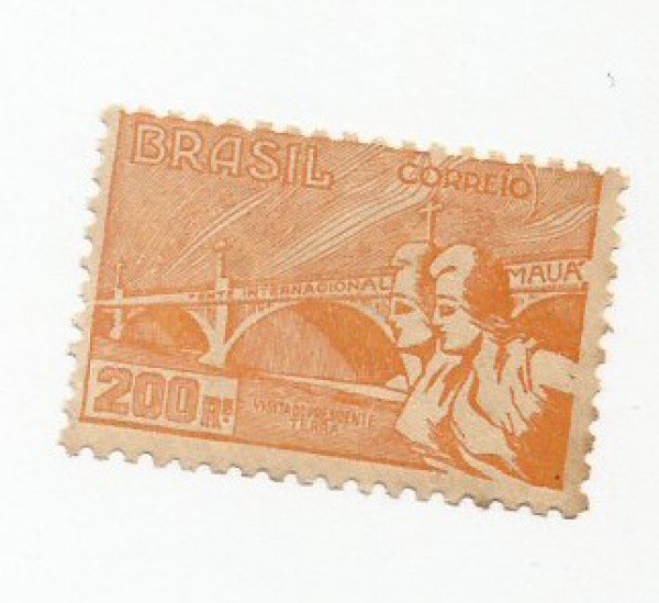 selo brasil c82 200 reis rhm720 1° porte regional novo