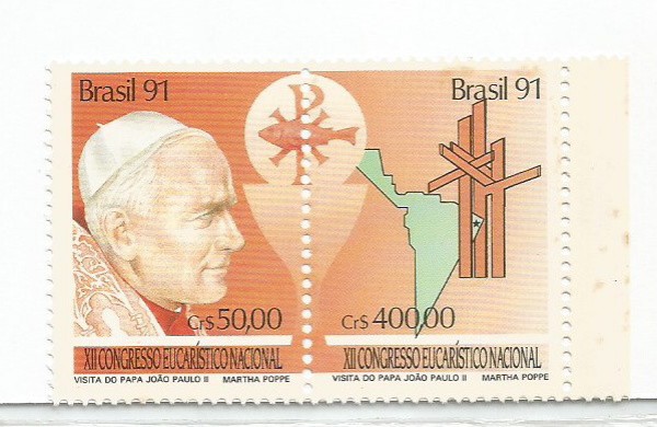 par selos brasil XII congresso eucaristico nacinal c1749/50