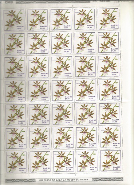 L391 - -SELO FOLHA COMPLETA ANO 1980, C1164