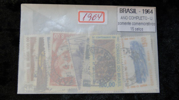 1965 - BRASIL - SELOS COMEMORATIVOS, ANO COMPLETO - 23 SELOS - CARIMBADOS