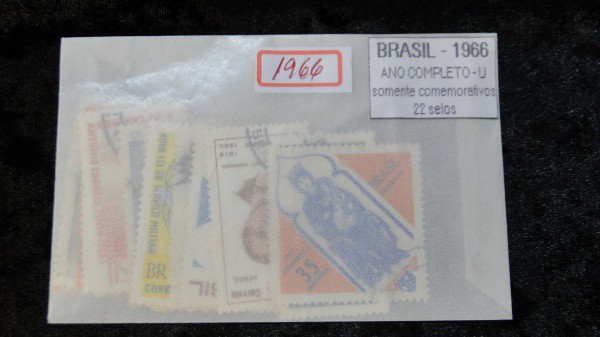 1966 - BRASIL - SELOS COMEMORATIVOS, ANO COMPLETO - 22 SELOS - CARIMBADOS