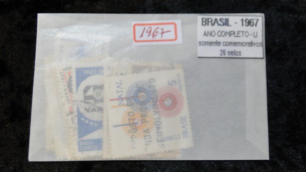 1967 - BRASIL - SELOS COMEMORATIVOS, ANO COMPLETO - 22 SELOS - CARIMBADOS