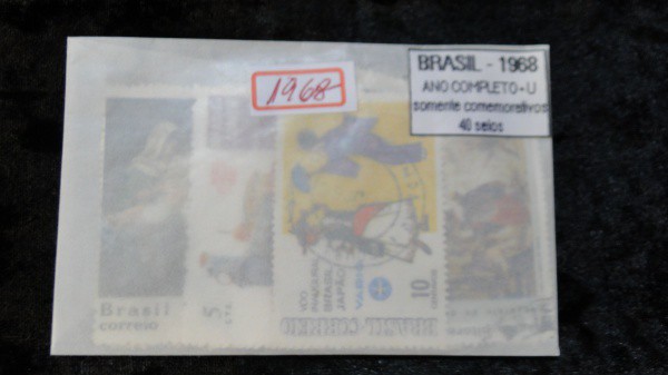 1968 - BRASIL - SELOS COMEMORATIVOS, ANO COMPLETO - 40 SELOS - CARIMBADOS