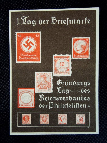 Alemanha Nazista, III Reich, II Guerra Mundial, DIA DO SELO de 1936, inteiro postal. Excelente est