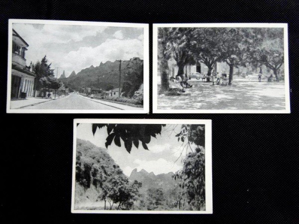 Teresópolis, lote com 03 postais diferentes, déc 50, Bom estado de conservação.