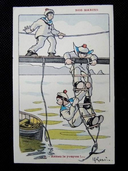 França, postal déc. 10 (I Guerra Mundial) humorístico. Bom estado de conservação..