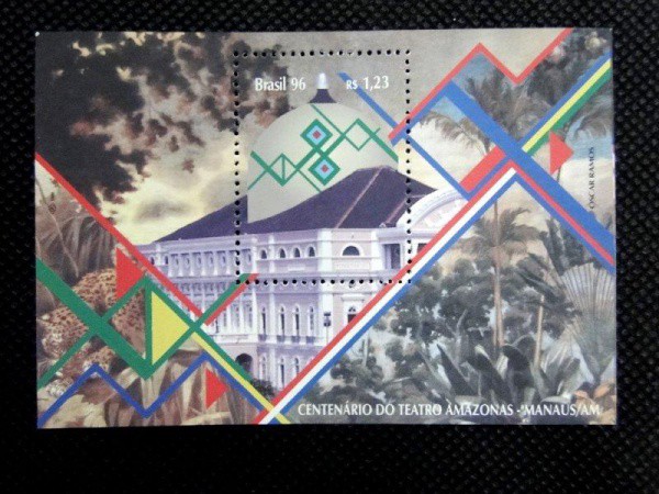 Brasil, bloco de selos de 1996, RHM B-103, MINT.