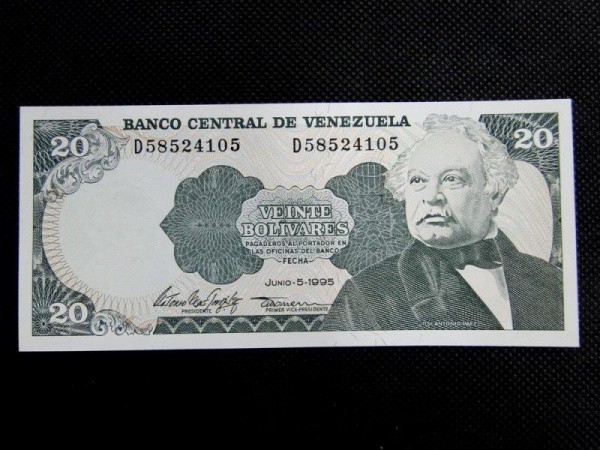 Venezuela, cédula de 20 bolívares, FE