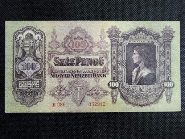 Hungria, cédula de 100 SPENGO. Muito bem conservada/Soberba.