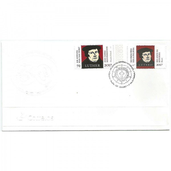 AV1231 - EPD Selo 3690 - 500 anos da Reforma Luterana - Emissão conjunta BRASIL/ALEMANHA - 2017 - Se