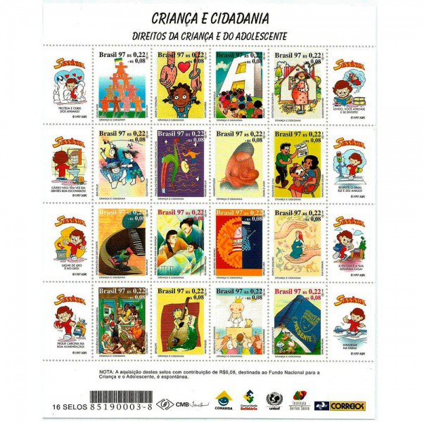 AV9237 - Folha - C2051 a 2066 - Criança e Cidadania -1997