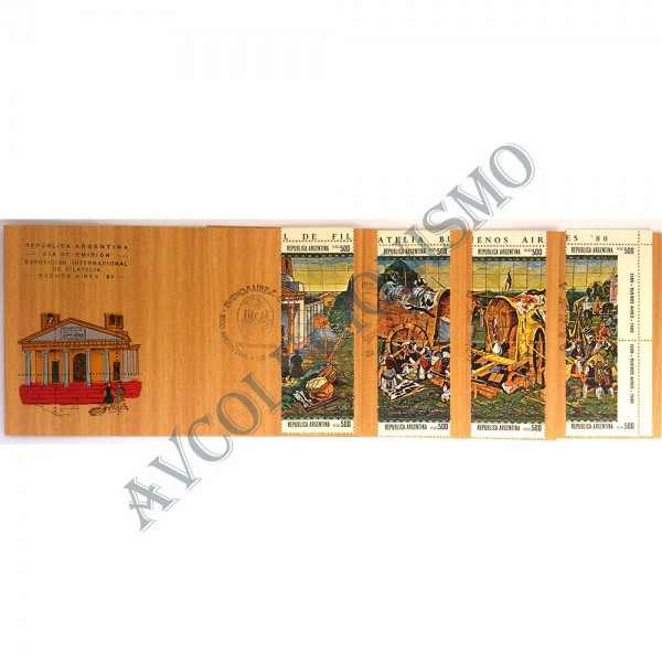 AV9584 - 4 FDC`s Argentina - Exposição Filatélica - 1980