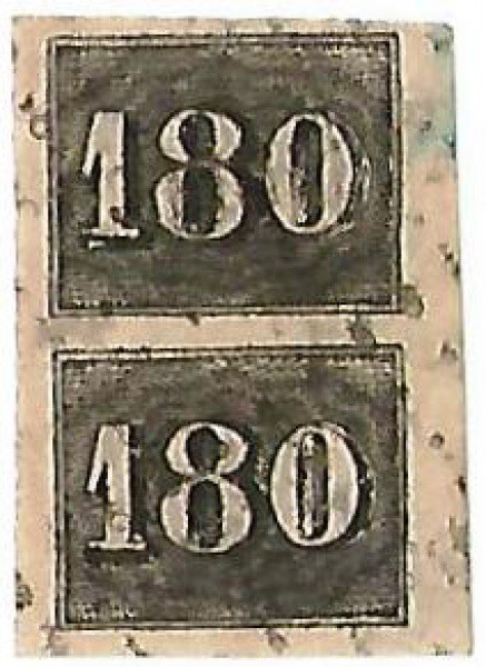 AV9710 - Par Vertical - Selo 180 Reis - Império - R016 - Lindas margens - RARO