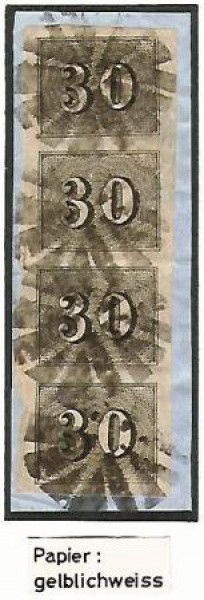 AV9712 - Quadra emitida vertical - Selo 30 Reis - Império - R013 - Lindo e perfeito Carimbo MUDO