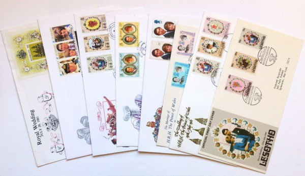 AV9942 - 8 FDC`s Especiais - Homenagem ao casamento - Príncipe Charles e Princesa Diana