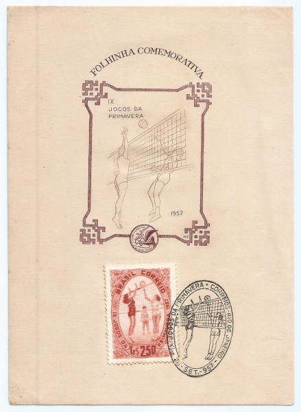 Folhinha Comemorativa IX Jogos da Primavera 1957.