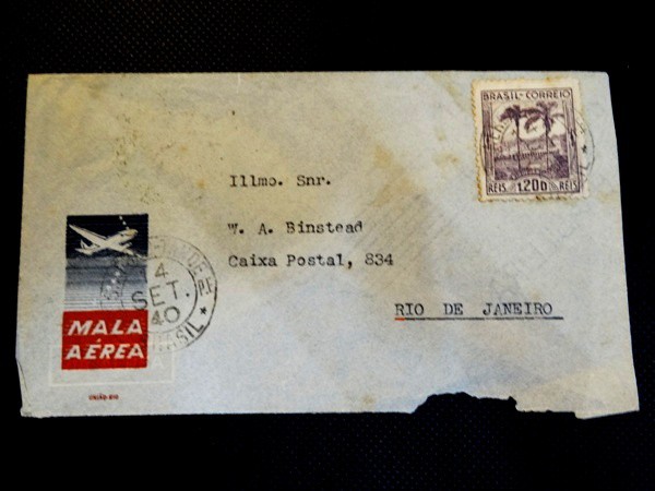 Brasil, envelope circulado com franquia isolada RHM c-134