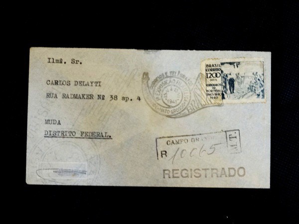 Brasil, envelope circulado com franquia isolada do selo RHM c-162. Bom estado de conservação.