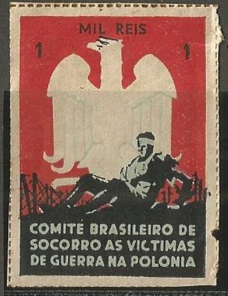 Filatelia: Cinderela do Comitê Brasileiro de socorro as vítimas de guerra na Polônia. MBC.