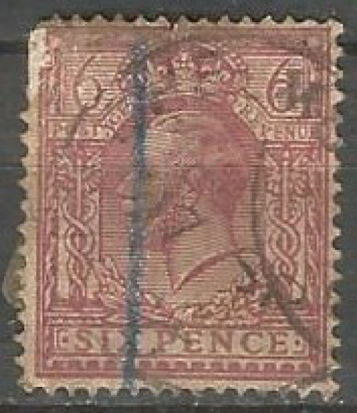 Filatelia: Selo Clássico Revenue do Império Britânico, 1917. Muito bem conservado.