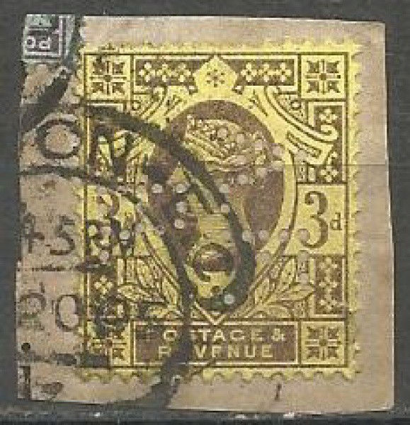 Filatelia: Selo Clássico Revenue do Império Britânico Rainha Vitória, 1887. Muito bem conservado.