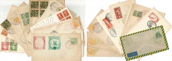 Envelopes (20) Comemorativos Brasil anos 40. Selados e Carimbados.