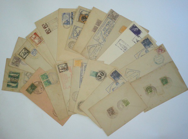 Lote com (22) Envelopes Circulados diversos. Preservam selos. Bem conservados.