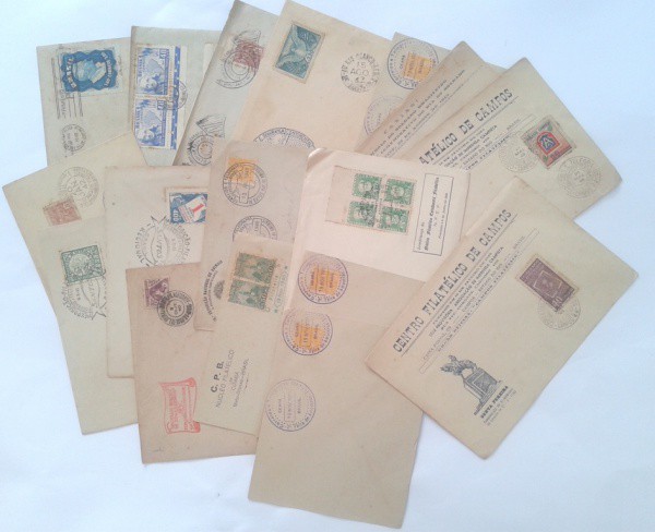 Envelopes (20) Comemorativos do Brasil, anos 40. Preservam selos e carimbos. MBC