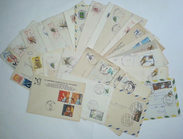 Envelopes (30) Circulados no Brasil. Excelente estado de conservação.