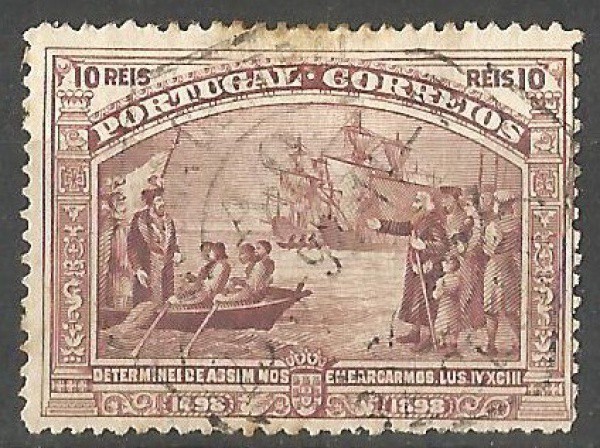 Filatelia: Selo Clássico Português Comemorativo "Vasco da Gama - Chegada à Índia 1498 - 1898"