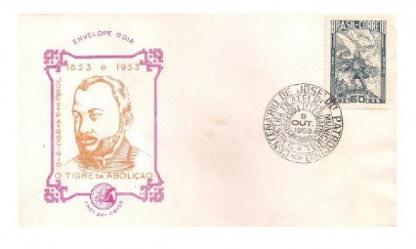 Filatelia: Envelope Comemorativo do Centenário José do Patrocínio "O Tigre da Abolição" 1853